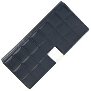 CHANEL Blue Lambskin Leather Wallet